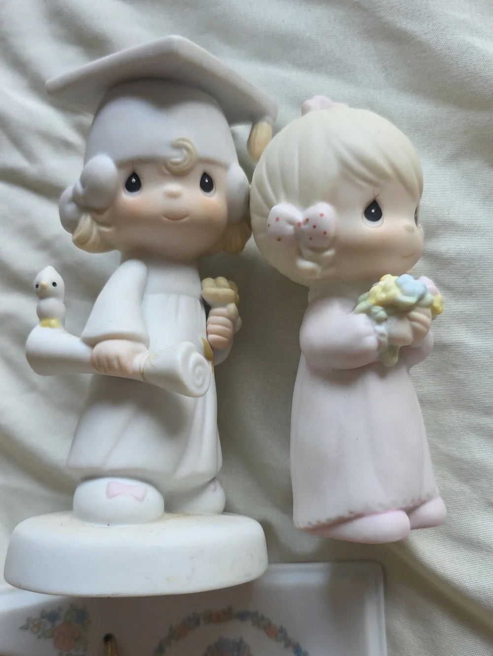 Precious Moments Confirmation Anhel Graduation Figurine Vtg Keepsake Set